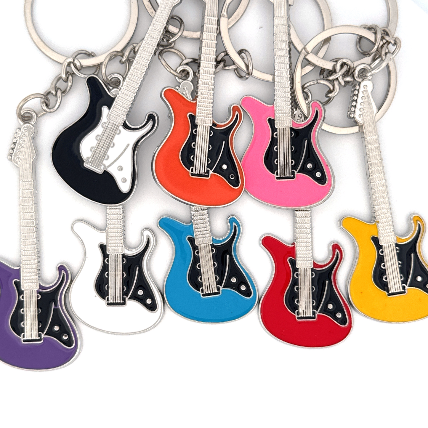 Personalized Electric Guitar Keyring - Handmade Music Jewellery Gift