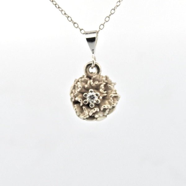 January Birth Flower Necklace - Carnation in Sterling Silver - Lynne Lee Jewellery