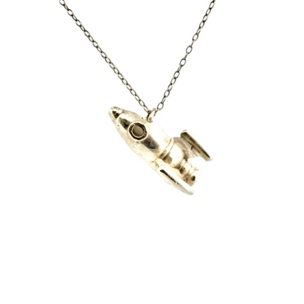 Lunar Jewellery, Rocket Launch pendant in Sterling Silver - Lynne Lee Jewellery