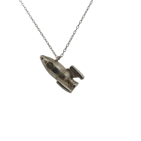 Lunar Jewellery, Rocket Launch pendant in Sterling Silver - Lynne Lee Jewellery