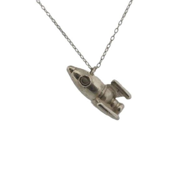 Lunar Jewellery, Rocket Launch pendant in Sterling Silver - Lynne Lee Jewellery