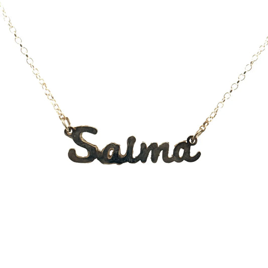 Custom Name Plate Necklace in Sterling Silver - Lynne Lee Jewellery