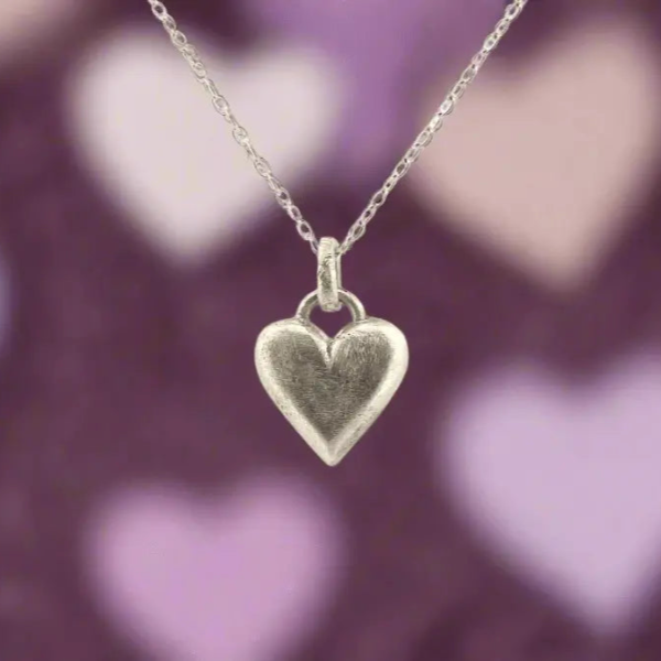 Sterling Silver Engravable Heart Pendant - Lynne Lee Jewellery