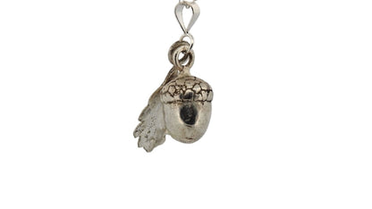 Acorn Jewellery Set – Sterling Silver Acorn & Leaf Pendant Duo - Lynne Lee Jewellery