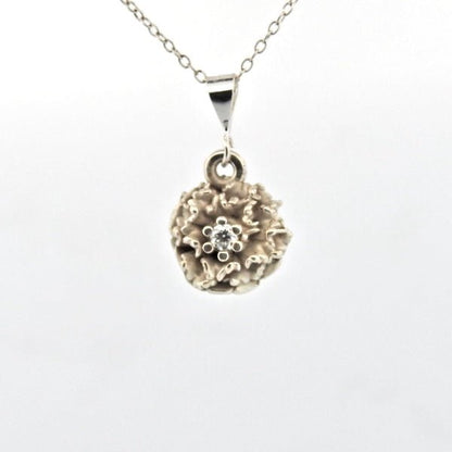January Birth Flower Necklace - Carnation in Sterling Silver - Lynne Lee Jewellery