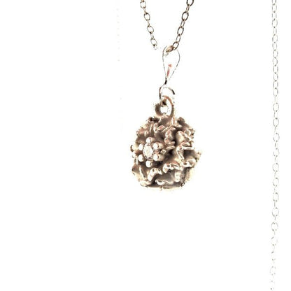 January Birth Flower Necklace - Carnation in Sterling Silver - Lynne Lee Jewellery