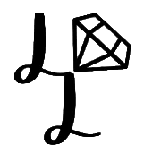 Diamond symbol with stylized letter 'L's on a white background