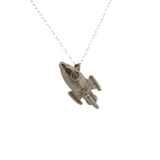 Lunar Jewellery, Rocket Launch pendant in Sterling Silver - Lynne Lee Jewellery