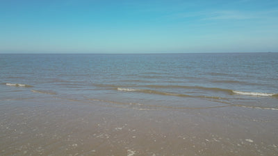 video of calm sea waves, taken at Cleethorpes.
