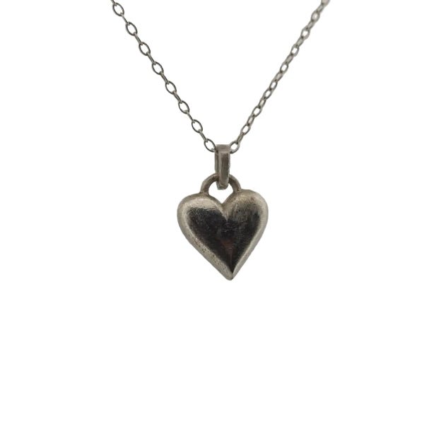Silver Heart Necklace - Solid Sterling Silver Pendant - Lynne Lee Jewellery