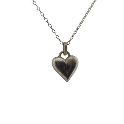 Silver Heart Necklace - Solid Sterling Silver Pendant - Lynne Lee Jewellery