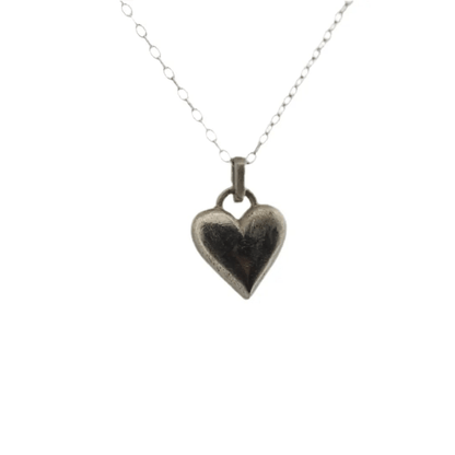 Silver Heart Necklace - Solid Sterling Silver Pendant - Lynne Lee Jewellery