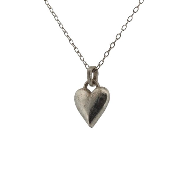 Silver Heart Necklace - Solid Sterling Silver Pendant - Lynne Lee Jewellery