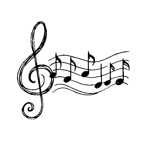 gif video of pencil drawing of music notes being created.